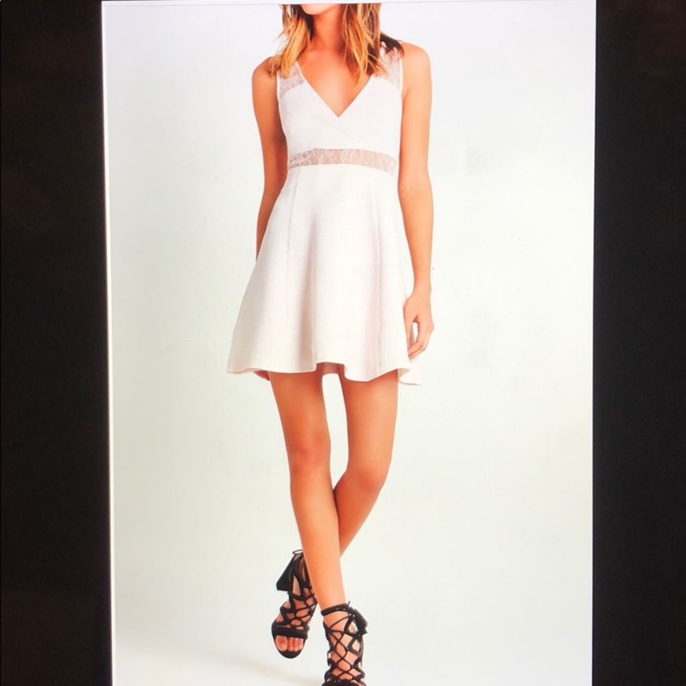 BCBGeneration Lace Waist Cocktail Dress